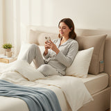 SOGA 4X 100cm Beige Triangular Wedge Bed Pillow Headboard Backrest Bedside Tatami Cushion Home Decor