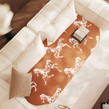 SOGA Three-Seater Orange Horse Print 90x210cm Throw Blanket Sofa Cover