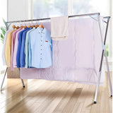 SOGA 2X 2.4m Portable Standing Clothes Drying Rack Foldable Space-Saving Laundry Holder Indoor Outdoor