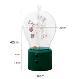 SOGA 2X Green 360 Degree Rotating LED Light 2 Layered Jewelry Storage Box Waterproof Dustproof Accessories Organiser