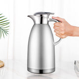 SOGA 2X 2.3L Silver Double-Wall vacuum with 2 layers stainless steel Construction Thermal Flask