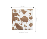 SOGA Brown Cow Print Cushion Plush Seat Back Pillow