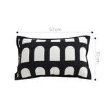 SOGA 2X 30cm Contemporary Black White Geometric Pattern Throw Pillow