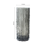 SOGA 30.5cm Handcrafted Grey Glass Vase, Classic Design for Home Decor