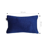 SOGA 30cm Blue Textured Geometric Pattern Decorative Throw Pillow