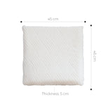 SOGA White Chevron Cushion Soft Plush Backrest Pillow