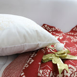 SOGA 2X 45cm Throw Pillow White Soft Plush Christmas Snowflake Ball Square For festive Holiday