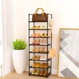 SOGA 2X 8 Tier Shoe Storage Shelf Space-Saving Caddy Rack Organiser with Handle