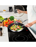 SOGA Stainless Steel Fry Pan 20cm 36cm Frying Pan Skillet Induction Non Stick Interior FryPan