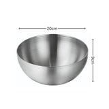 SOGA 20cm Elegant Silver Salad Bowl with Model 201 A Versatile Kitchen Essential