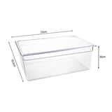 SOGA 200mm Clear Gastronorm GN Pan 1/1 Food Tray Storage Bundle of 2 with Lid