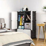 SOGA 3 Tier 6-Cube Portable Wardrobe Divide-Grid Modular Storage Organiser Foldable Closet