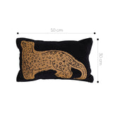 SOGA 2X 30cm Modern Charcoal Gray Leopard Pattern Throw Pillow