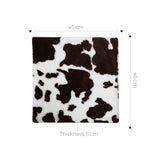 SOGA Coffee Cowhide Cushion Plush Seat Back Pillow