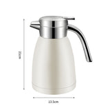 SOGA 2X 1.2L Stainless Steel Water Bottle Insulated Vacuum Flask Coffee Jug Thermal White