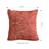 SOGA 2X 50cm Throw Pillow Burgundy Cinnabar Perfect Burnt Indoor and Outdoor Corded for Home Decor