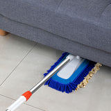 SOGA 60x12 Blue Microfiber Flat Mop Floor Cleaning Pads Rotating Dust Remover