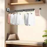 SOGA 2X 127.5cm Wall-Mounted Clothing Dry Rack Retractable Space-Saving Foldable Hanger