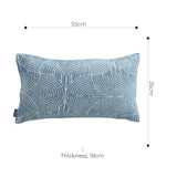 SOGA 2X 35cm Blue Throw Pillow Geometric Indoor and Outdoor Corded for Home Decor