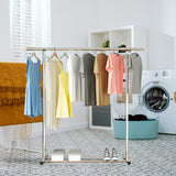 SOGA 2X 180cm Stainless Steel Floor-Standing Clothes Rack - Durable and Space-Saving Laundry Organizer