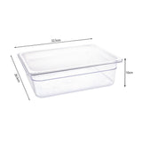 SOGA 100mm Clear Gastronorm GN Pan 1/2 Food Tray Storage Bundle of 4 with Lid