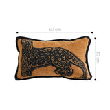 SOGA 2X 30cm Stylish Golden Yellow Black Leopard Pattern Throw Pillow