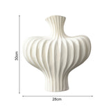 SOGA 2X 28X30cm Ornament Large Matte White Vases Countertop Decoration Accessories Porch Crafts Home Decor