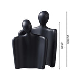 SOGA 2X Ornament Set of 2 Abstract Human Figurine Sculptures Minimalist Modern Art Statues for Home Décor