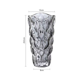 SOGA 29.5cm Glass Grey Vase Crystal VASE Thick Modern, Home Decor