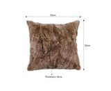 SOGA 50cm Taupe Faux Fur Textured Plush Throw Pillow