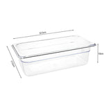 SOGA 100mm Clear Gastronorm GN Pan 1/3 Food Tray Storage