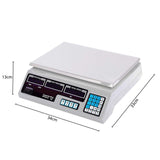 SOGA 2X 40kg Digital Commercial Kitchen Scales Shop Electronic Weight Scale Food White
