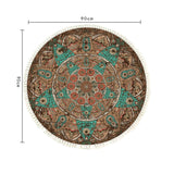 SOGA 90cm Mandala Round Area Thick Anti-slip Doormat Home Decor