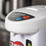SOGA 2X 4.2L White Plastic Exterior Electric Thermal Pot Dispenser with 3 Dispensing Modes