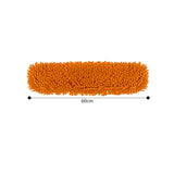 SOGA 3X 60x12 Orange Microfiber Flat Mop Floor Cleaning Pads Rotating Dust Remover