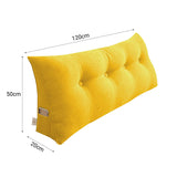SOGA 120cm Yellow Triangular Wedge Bed Pillow Headboard Backrest Bedside Tatami Cushion Home Decor