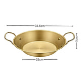 SOGA 25cm Signature Dry Pot And crafted with 201 Material in Gold for Kitchen Essential