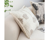 SOGA 45cm Beige Poppy Floral Linen Decorative Pillow
