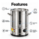SOGA 25L Stainless Steel URN Commercial Water Boiler 2800W