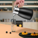 SOGA 1.2L Stainless Steel Kettle Insulated Vacuum Flask Water Coffee Jug Thermal Black