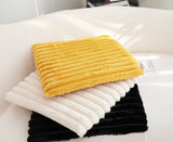 SOGA 2X Golden Corduroy Square Cushion Soft Leaning Plush Backrest Throw Seat Pillow