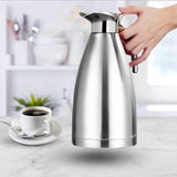 SOGA 2X 2.0L Silver Color 3-Layer Inner Stainless Steel, Vacuum Insulated and Outer Stainless Steel Thermal Flask