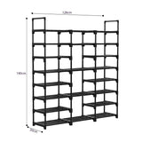 SOGA 2X 21-Shelf Tier Shoe Storage Shelf Space-Saving Caddy Rack Organiser with Handle