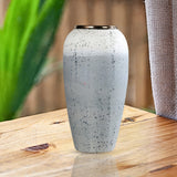 SOGA 35x17cm White and Grey Large Ceramic Flower Vase Elegant Living Room Home Decor