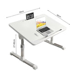 SOGA 2X 60X40cm White Small Laptop Bed Portable Foldable Study Table Adjustable