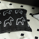 SOGA 2X 45cm Throw Pillow Black Teddy Fleece Square Pony Design Decorative Cushion for Living Room