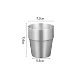 SOGA 175ml Stainless Steel Cups Set of 6 Reusable Durable Silver Drinking Tumblers