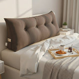 SOGA 4X 120cm Coffee Triangular Wedge Bed Pillow Headboard Backrest Bedside Tatami Cushion Home Decor