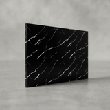 SOGA Peel & Stick Floor and Wall Tiles 30 x 60cm 10 Pack Black Faux Marble