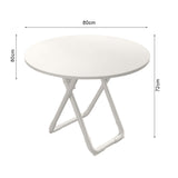 SOGA 2X 80cm White Modern Minimalist Table with Sleek Surface Stylish and Functional Design